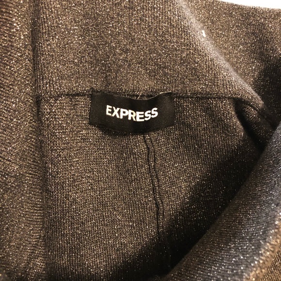 Express Sparkle Stretch Gray High Waist leggings S - Picture 4 of 9